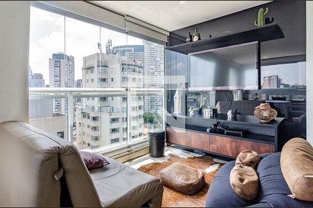Sala/Varanda de apartamento à venda com 1 quarto, 50m² em Pinheiros, São Paulo