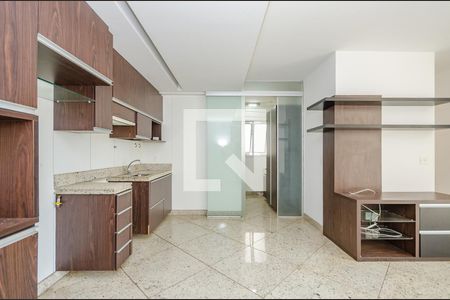 Sala - Cozinha de apartamento para alugar com 2 quartos, 74m² em Vila da Serra, Nova Lima
