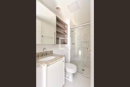 Banheiro de kitnet/studio para alugar com 1 quarto, 37m² em Santa Cecília, São Paulo