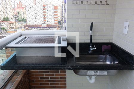 Detalhe varanda de apartamento para alugar com 2 quartos, 90m² em Guilhermina, Praia Grande