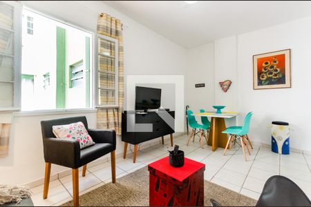 Sala de apartamento para alugar com 1 quarto, 54m² em José Menino, Santos