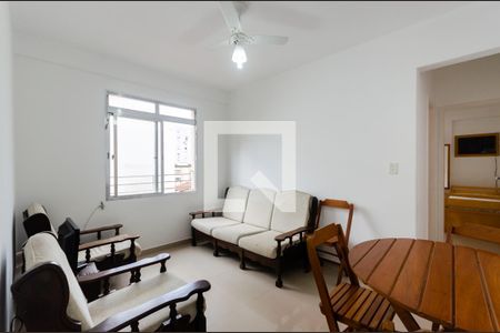 Sala de apartamento para alugar com 1 quarto, 55m² em Centro, São Vicente