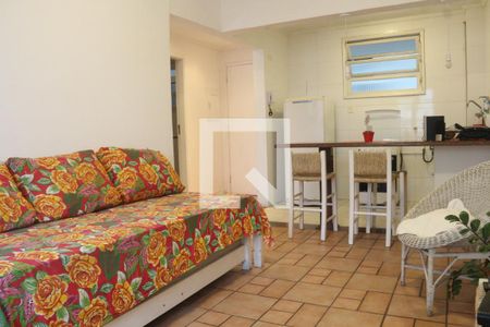 Sala de apartamento para alugar com 1 quarto, 50m² em Centro, São Vicente