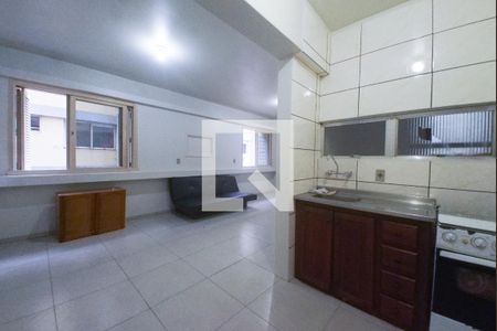 Cozinha/Sala de apartamento à venda com 1 quarto, 31m² em Centro Histórico, Porto Alegre