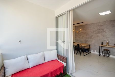 Varanda da Sala de apartamento para alugar com 2 quartos, 59m² em Jardim América, Belo Horizonte