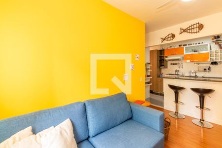 Sala de apartamento para alugar com 1 quarto, 40m² em Indianópolis, São Paulo