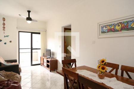 Sala de apartamento para alugar com 1 quarto, 57m² em Boqueirão, Praia Grande