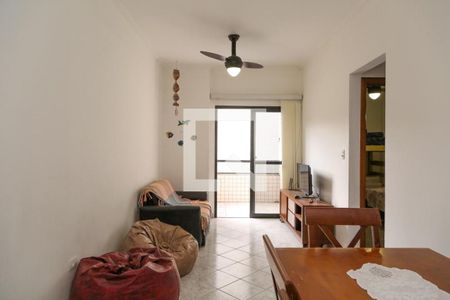 Sala de apartamento para alugar com 1 quarto, 57m² em Boqueirão, Praia Grande