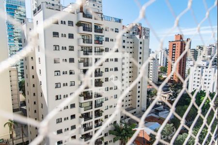 Vista da varanda de apartamento à venda com 3 quartos, 142m² em Indianópolis, São Paulo