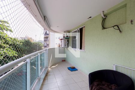 Varanda da Sala de apartamento para alugar com 3 quartos, 92m² em Jacarepaguá, Rio de Janeiro