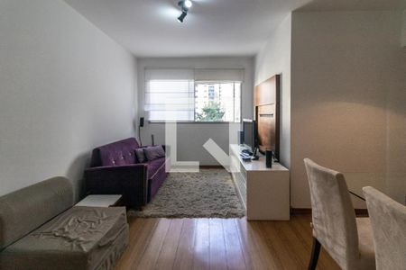 Sala de apartamento para alugar com 2 quartos, 66m² em Indianópolis, São Paulo