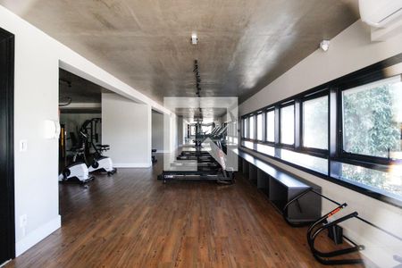 Apartamento para alugar com 34m², 1 quarto e 1 vaga Apartamento para alugar com 34m², 1 quarto e 1 vagaAcademia