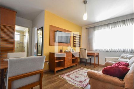 Sala de apartamento à venda com 1 quarto, 45m² em Campo Belo, São Paulo