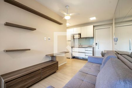 Sala/Cozinha de apartamento à venda com 1 quarto, 37m² em Vila Madalena, São Paulo