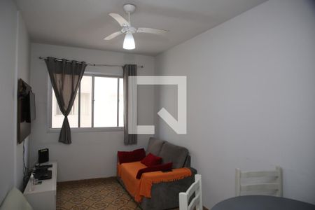 Sala de apartamento para alugar com 1 quarto, 56m² em Canto do Forte, Praia Grande