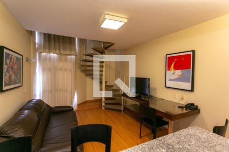 Sala de apartamento para alugar com 1 quarto, 42m² em Funcionários, Belo Horizonte
