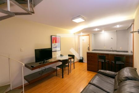 Sala de apartamento para alugar com 1 quarto, 42m² em Funcionários, Belo Horizonte