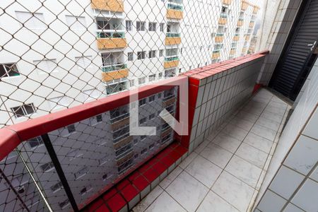Detalhe da varanda de apartamento para alugar com 2 quartos, 80m² em Nova Mirim, Praia Grande