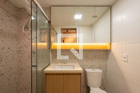 Banheiro Social de kitnet/studio para alugar com 1 quarto, 24m² em Vila Clementino, São Paulo