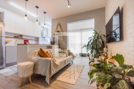 Sala de apartamento à venda com 1 quarto, 45m² em Jardim Paulistano, São Paulo