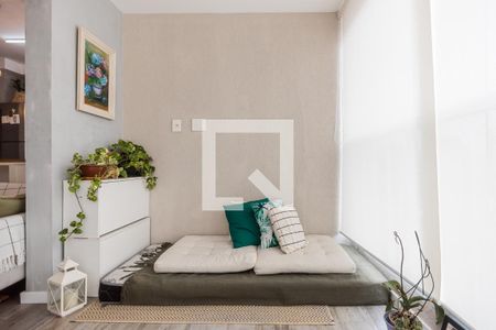 Varanda da Sala de apartamento à venda com 1 quarto, 45m² em Jardim Paulistano, São Paulo