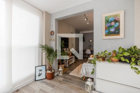 Varanda da Sala de apartamento à venda com 1 quarto, 45m² em Jardim Paulistano, São Paulo