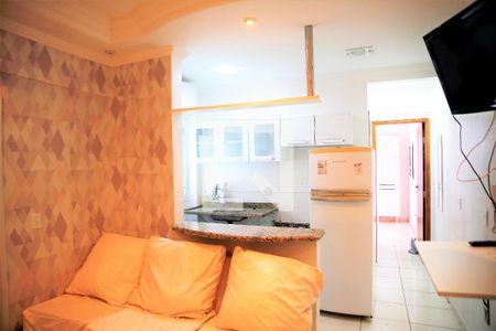 Sala de apartamento para alugar com 1 quarto, 54m² em Boqueirão, Praia Grande