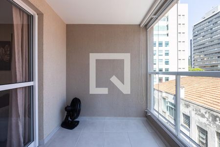 Varanda da Sala de apartamento para alugar com 2 quartos, 55m² em Jardim Paulistano, São Paulo