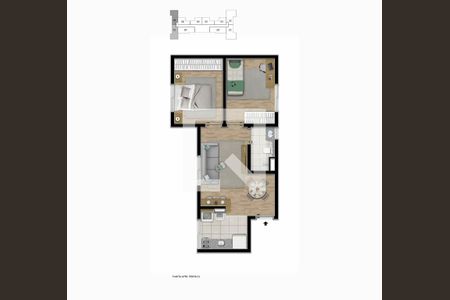Apartamento à venda com 43m², 2 quartos e 1 vaga