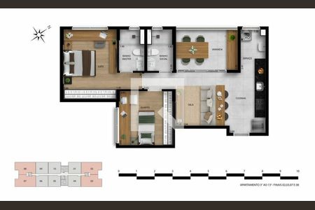 Apartamento à venda com 73m², 2 quartos e 2 vagas