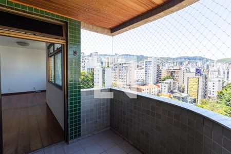Varanda da Sala de apartamento para alugar com 3 quartos, 106m² em Funcionários, Belo Horizonte