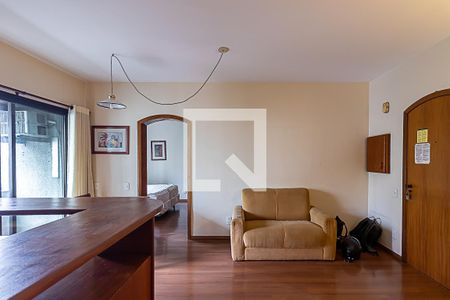 Sala de apartamento para alugar com 1 quarto, 50m² em Moema, São Paulo