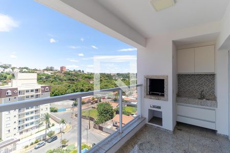 Sacada com Churrasqueira de apartamento para alugar com 3 quartos, 82m² em Mansões Santo Antônio, Campinas