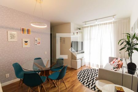 Sala de Estar/Jantar de apartamento à venda com 3 quartos, 60m² em Jardim Sabara, São Paulo