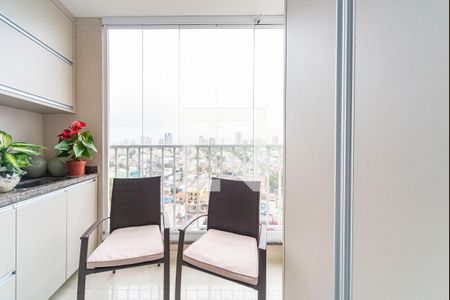 Varanda da Sala de apartamento à venda com 2 quartos, 75m² em Vila Helena, Santo André