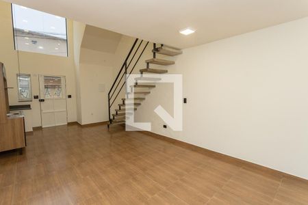 Sala integrada com a cozinha de apartamento para alugar com 1 quarto, 49m² em Centro, Diadema