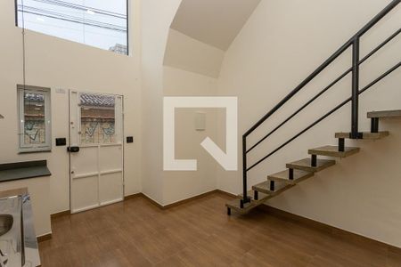 Sala integrada com a cozinha de apartamento para alugar com 1 quarto, 49m² em Centro, Diadema