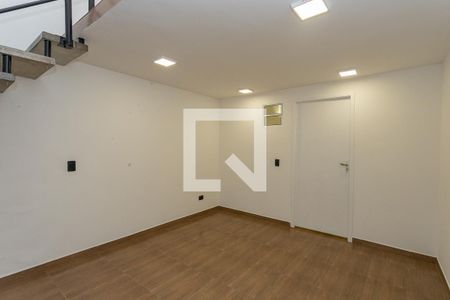 Sala integrada com a cozinha de apartamento para alugar com 1 quarto, 49m² em Centro, Diadema