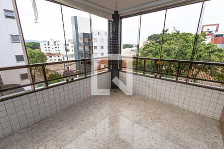 Varanda da Sala de apartamento para alugar com 4 quartos, 145m² em Liberdade, Belo Horizonte
