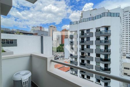 Sala - varanda de apartamento para alugar com 1 quarto, 50m² em Jardim Paulista, São Paulo