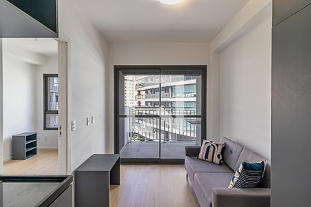 Sala e Cozinha de kitnet/studio para alugar com 1 quarto, 30m² em Vila Nova Conceição, São Paulo