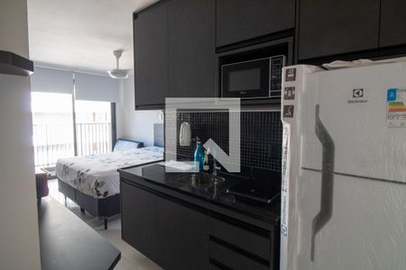 Cozinha de kitnet/studio para alugar com 1 quarto, 24m² em Brooklin Paulista, São Paulo
