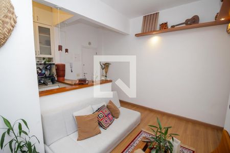 Sala de Estar de apartamento à venda com 1 quarto, 55m² em Laranjeiras, Rio de Janeiro