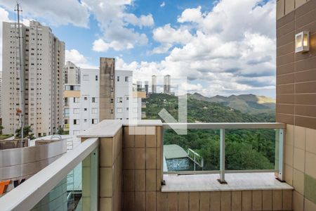 Varanda da Sala de apartamento para alugar com 1 quarto, 67m² em Vale do Sereno, Nova Lima