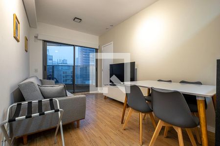 Sala/Cozinha de apartamento para alugar com 1 quarto, 49m² em Pinheiros, São Paulo
