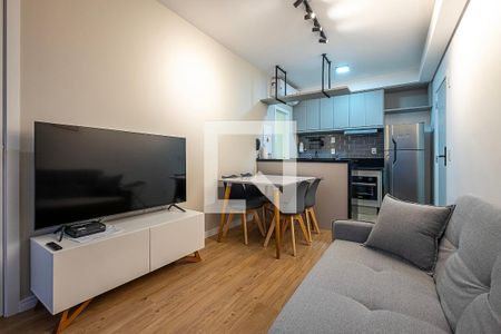 Sala/Cozinha de apartamento para alugar com 1 quarto, 49m² em Pinheiros, São Paulo