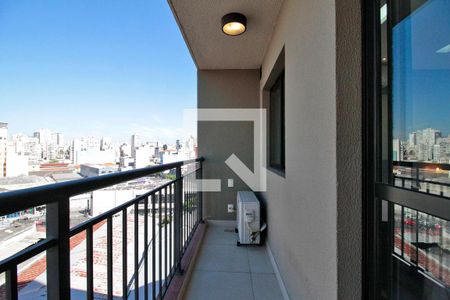 Varanda de kitnet/studio para alugar com 1 quarto, 25m² em Centro Histórico de São Paulo, São Paulo