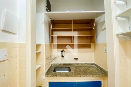 Cozinha de apartamento para alugar com 1 quarto, 30m² em Laranjeiras, Rio de Janeiro