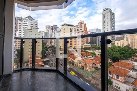 Sala/Cozinha - Varanda de apartamento para alugar com 1 quarto, 42m² em Jardim Paulista, São Paulo