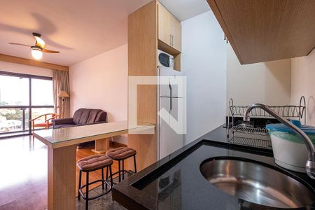Sala/Cozinha de apartamento para alugar com 1 quarto, 42m² em Jardim Paulista, São Paulo